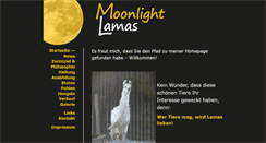 Desktop Screenshot of moonlight-lamas.de