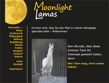 Tablet Screenshot of moonlight-lamas.de